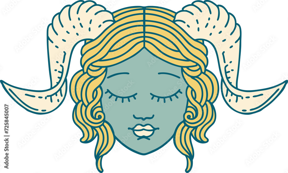 tiefling character face illustration tiefling character face illustration