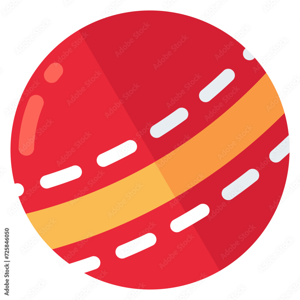 Editable design icon of cricket ball Editable design icon of cricket ball