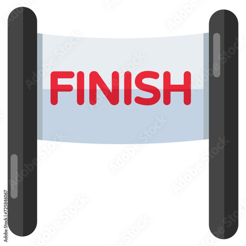 An icon design of finish line photo