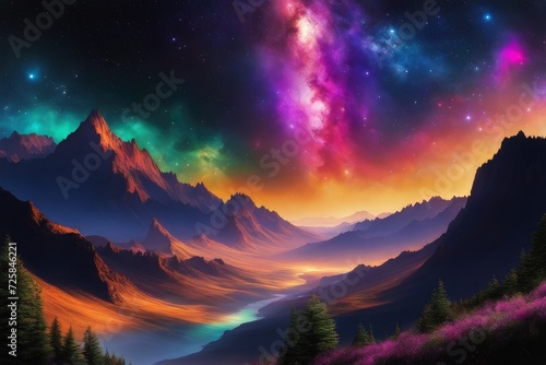 Wonderful and lively galaxy backdrop