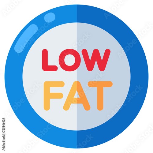 Editable design icon of low fat