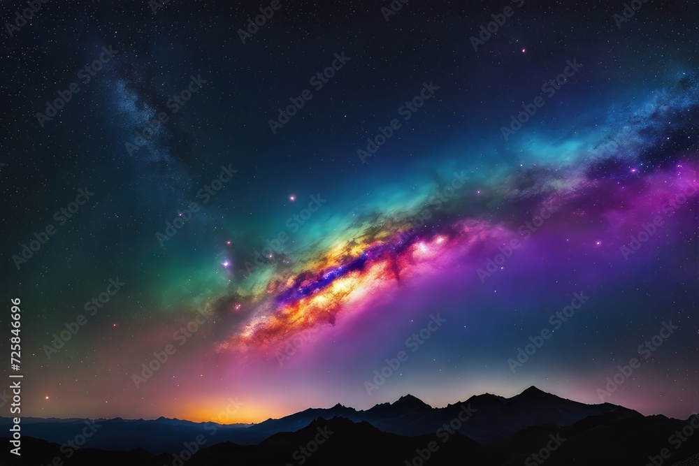 Fototapeta premium Fantastic and dazzling astral scene