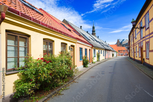 Colorful houses in Ystad, Sweden