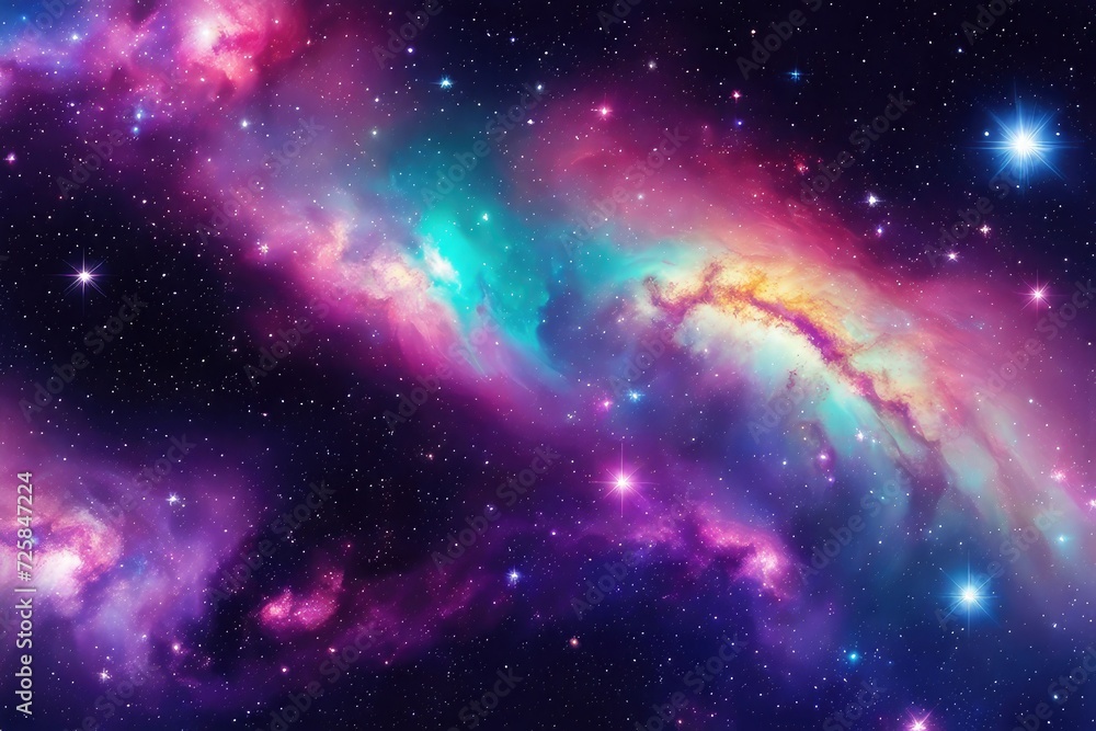 Naklejka premium Radiant and enchanting cosmic wonder