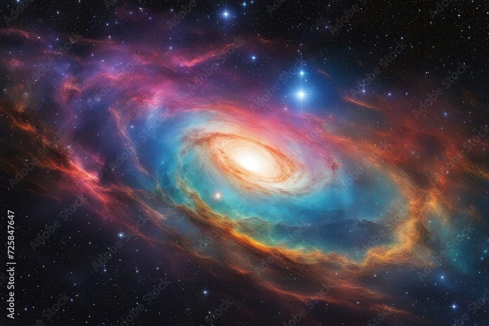 Radiant and vibrant galaxy scene Radiant and vibrant galaxy scene