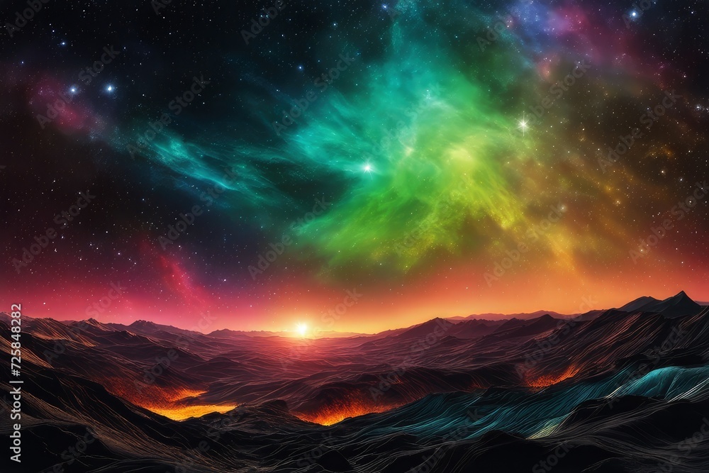 Obraz premium Colorful and mesmerizing cosmic creation