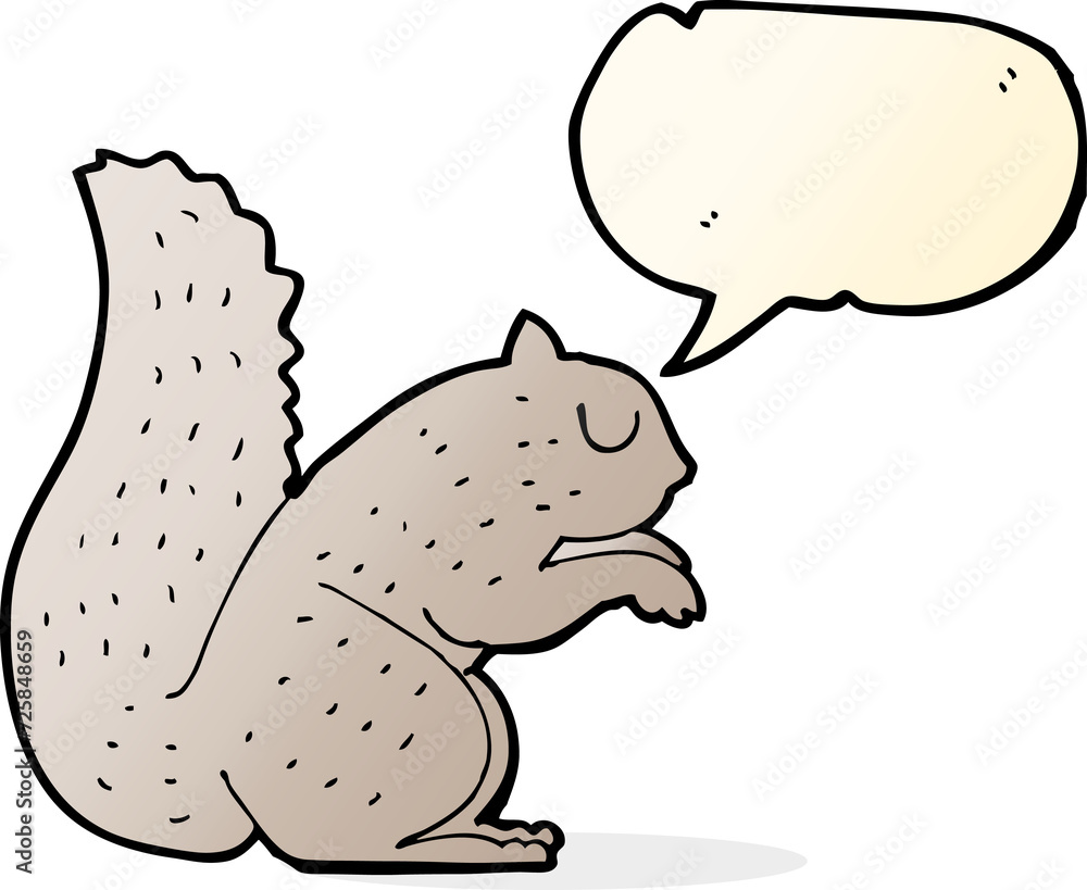 cartoon squirrel with speech bubble cartoon squirrel with speech bubble