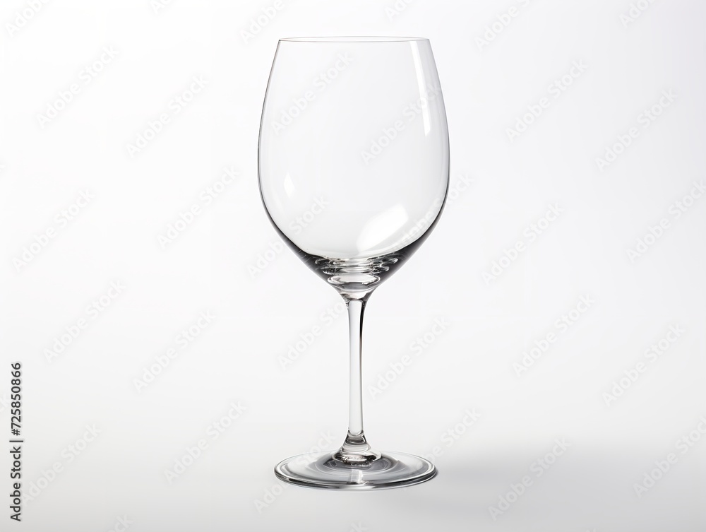 Crystal Wine Glass Elegance and Celebration Isolated on White Background AI Generated