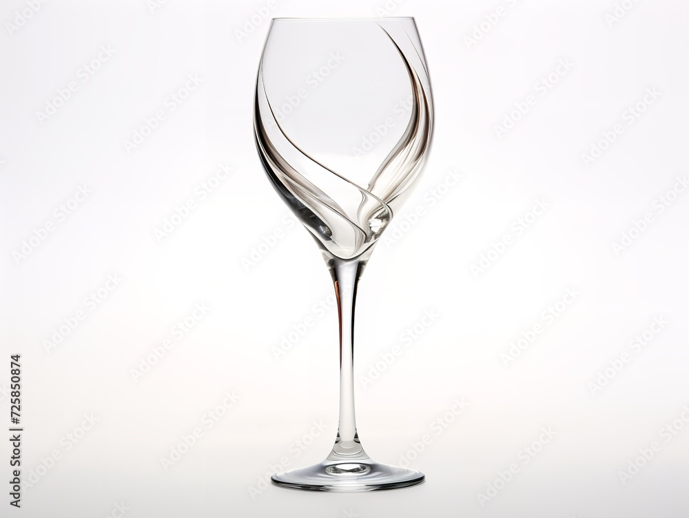 Crystal Wine Glass Elegance and Celebration Isolated on White Background AI Generated