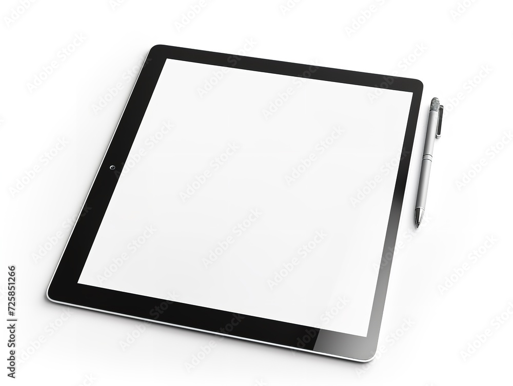 Digital Tablet with Stylus Creative Tool Isolated on White Background AI Generated Digital Tablet with Stylus Creative Tool Isolated on White Background AI Generated