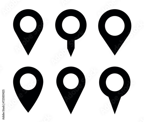 Free Download Location pin icon vector. Set of map point symbols isolated. GPS marker. Map pointer. Map marker location. Vector illustration - GFXLoad