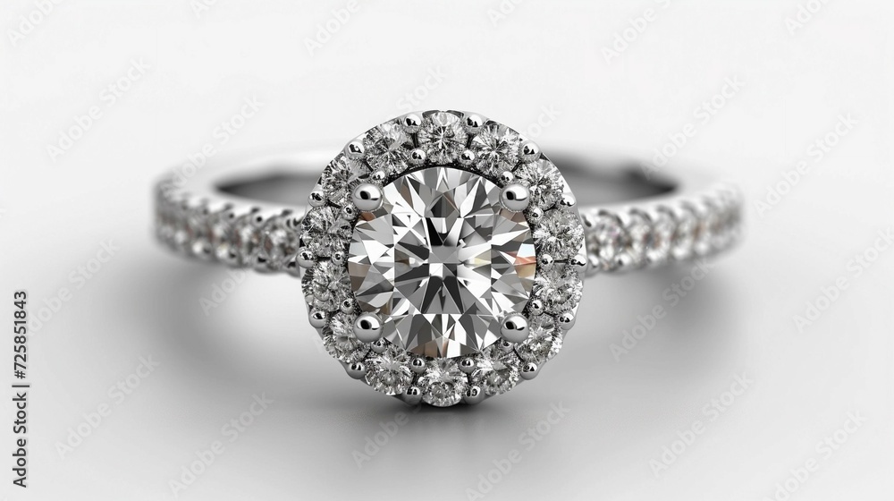 silver ring with diamonds Generative AI silver ring with diamonds Generative AI