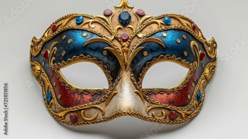 purim, carnival mask isolated on white background Generative AI