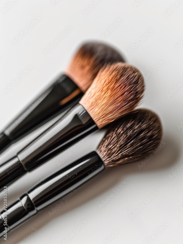 Make-up brushes on white background. Make-up brushes on white background.