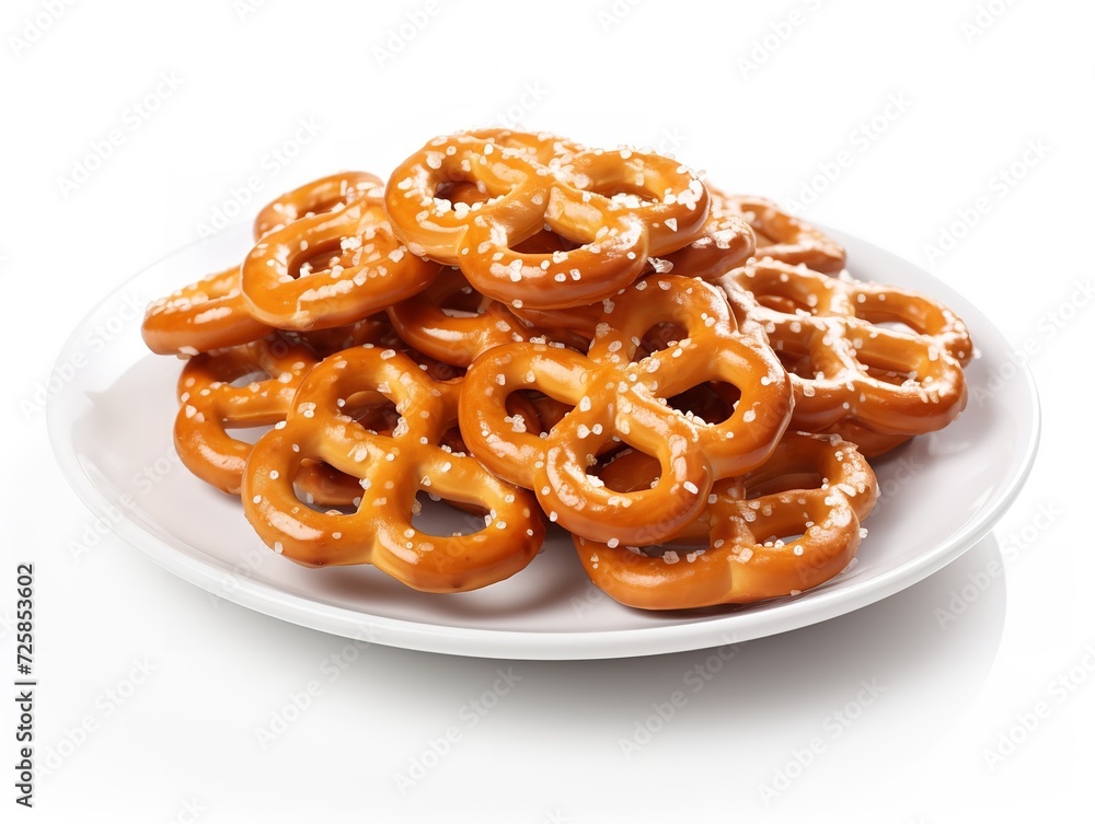 Gourmet Salted Caramel Sweet Treat Isolated on White Background AI Generated Gourmet Salted Caramel Sweet Treat Isolated on White Background AI Generated