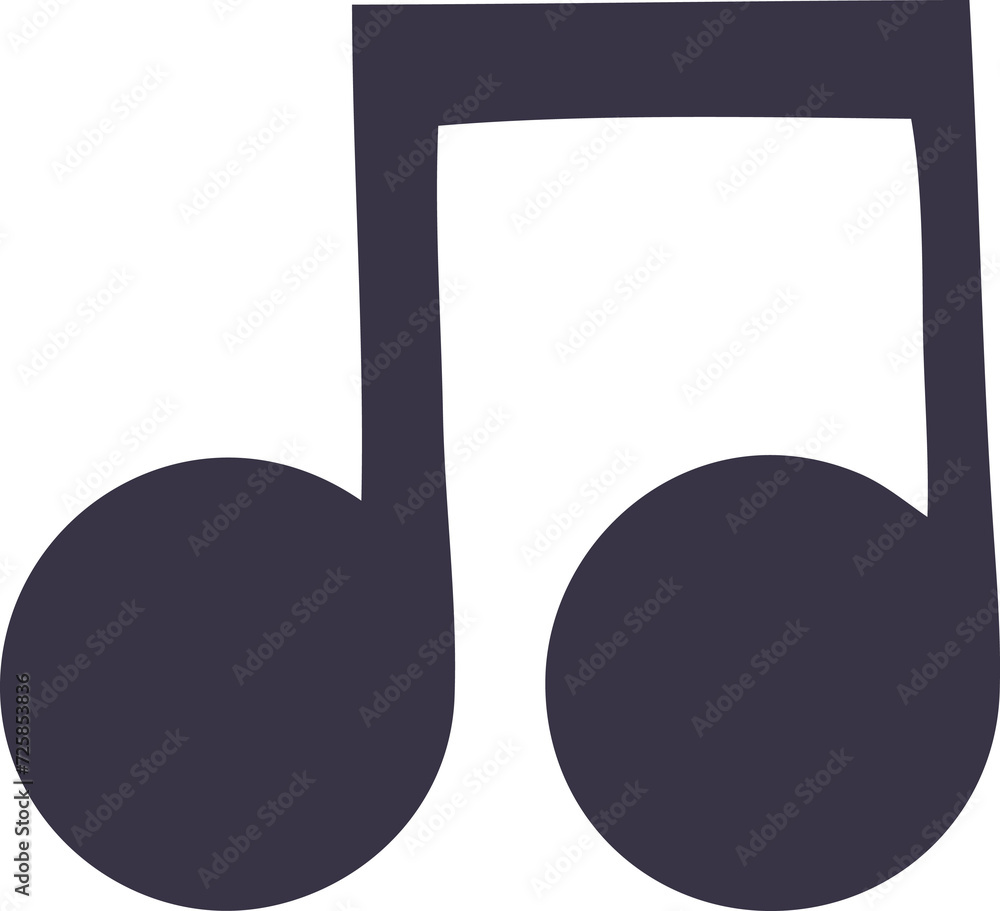 flat color retro cartoon musical note flat color retro cartoon musical note