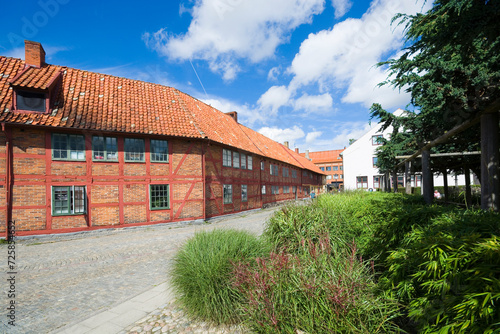 Fototapeta Naklejka Na Ścianę i Meble -  Half-timbered building of Helsa Farm in Ystad, Sweden