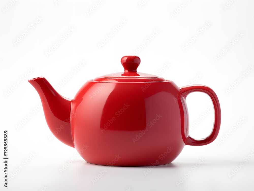 Porcelain Teapot Traditional Beverage Server Isolated on White Background AI Generated Porcelain Teapot Traditional Beverage Server Isolated on White Background AI Generated