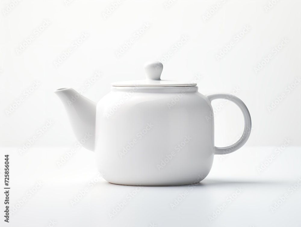 Porcelain Teapot Traditional Beverage Server Isolated on White Background AI Generated Porcelain Teapot Traditional Beverage Server Isolated on White Background AI Generated