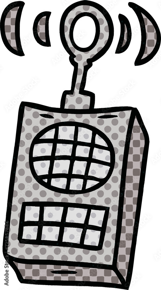 cartoon doodle of a walkie talkie cartoon doodle of a walkie talkie