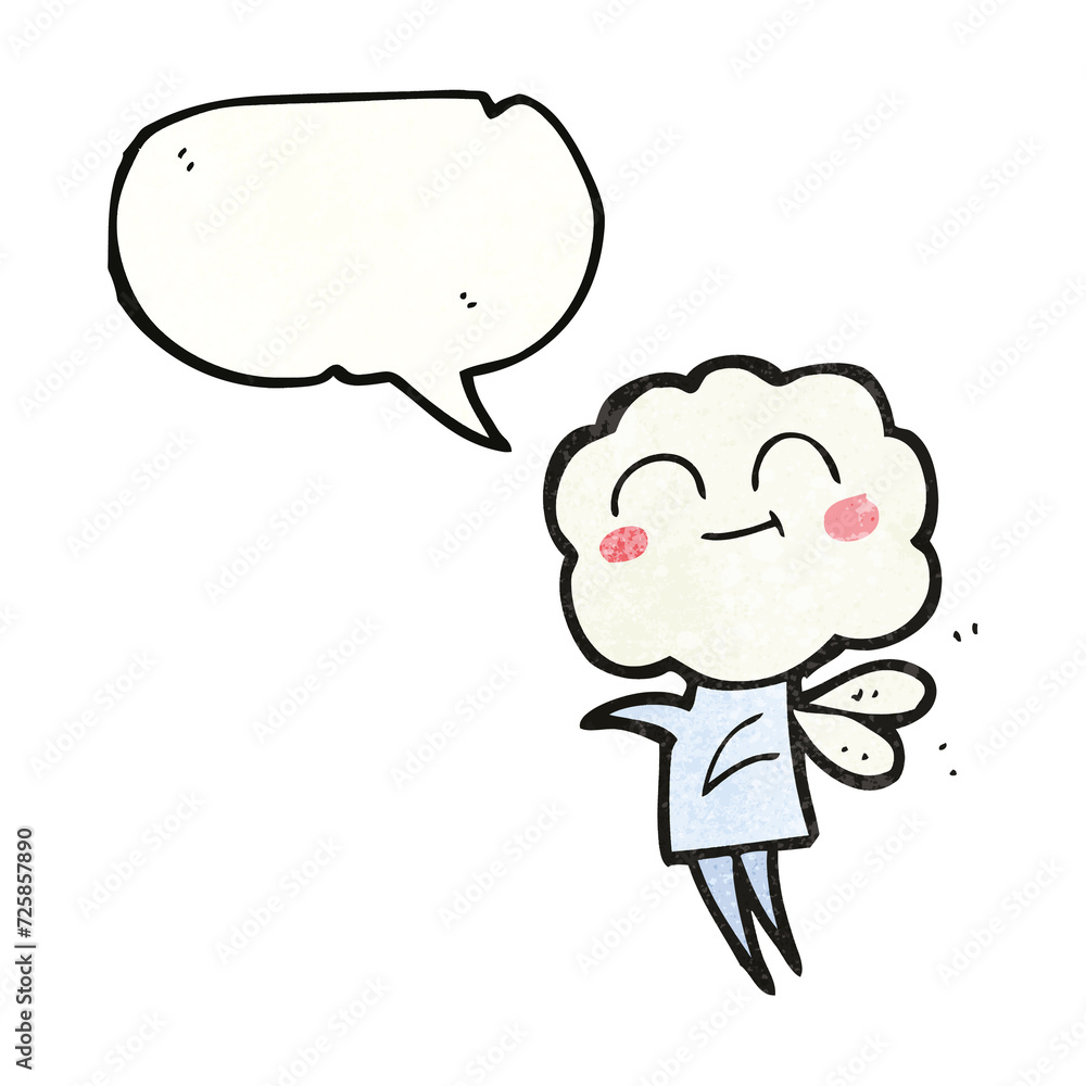speech bubble textured cartoon cute cloud head imp speech bubble textured cartoon cute cloud head imp