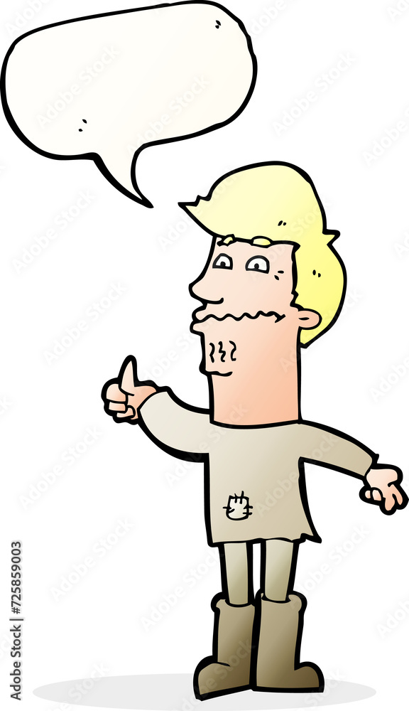 cartoon nervous man with speech bubble cartoon nervous man with speech bubble