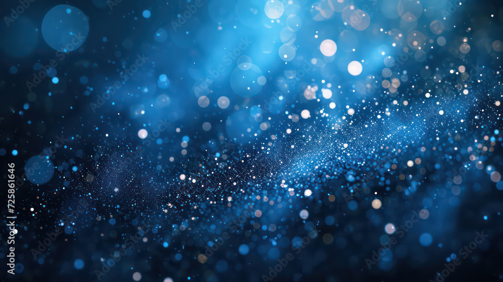 blue luxury glitter and bokeh particles, blue bokeh background, holiday festival background blue luxury glitter and bokeh particles, blue bokeh background, holiday festival background