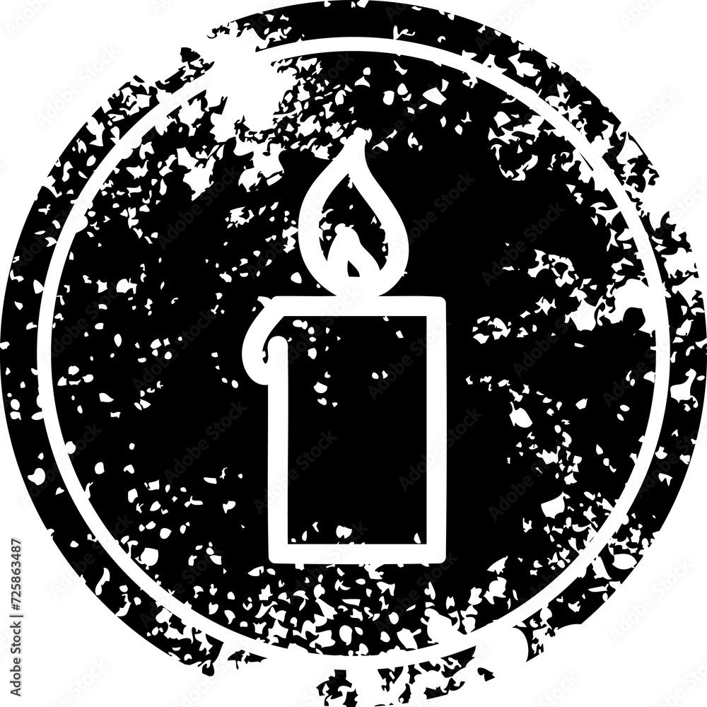 Obraz premium burning candle distressed icon