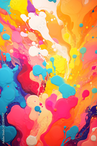 Abstract colorful background with splashes