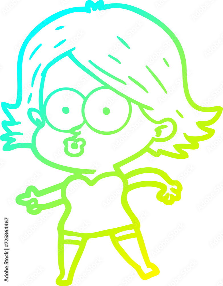 cold gradient line drawing cartoon girl pouting cold gradient line drawing cartoon girl pouting