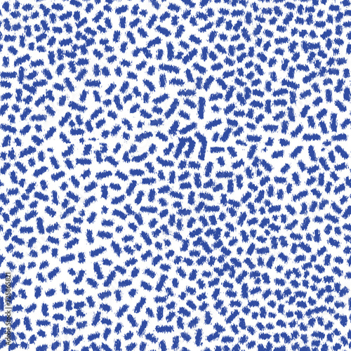 denim blue white colours polka dots  hand abstract draw minimal seamless geo pattern in vector . Shibori print. Watercolour  batik. Handmade shirt tie dye Japan traditional tile.