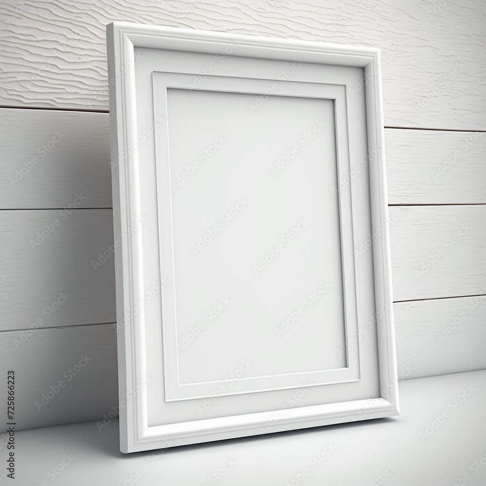 Realistic rectangular and square wooden blank picture photo frames stand on a clear wall from the front. wood frame with glossy glass. Template mockup. Generative AI Realistic rectangular and square wooden blank picture photo frames stand on a clear wall from the front. wood frame with glossy glass. Template mockup. Generative AI