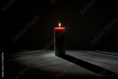 Wallpaper Mural Single Candle in dark Torontodigital.ca