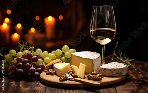 Culinary delight: cheeses and wine