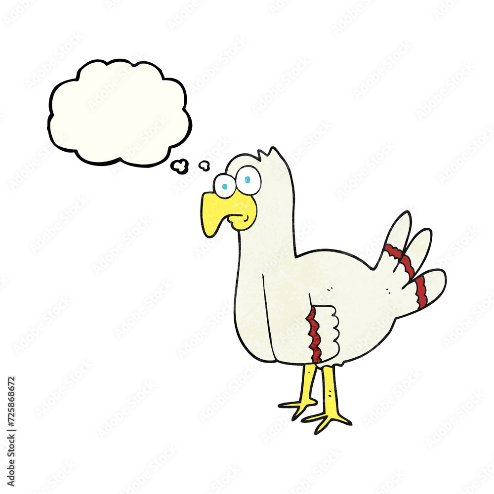 thought bubble textured cartoon bird thought bubble textured cartoon bird