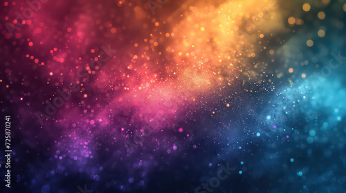 colorful luxury glitter and bokeh particles, colorful bokeh background, holiday festival background