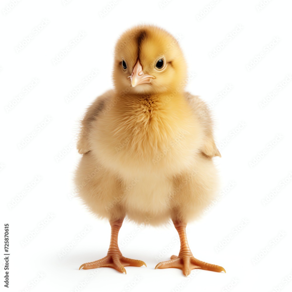 Obraz premium a chick, studio light , isolated on white background