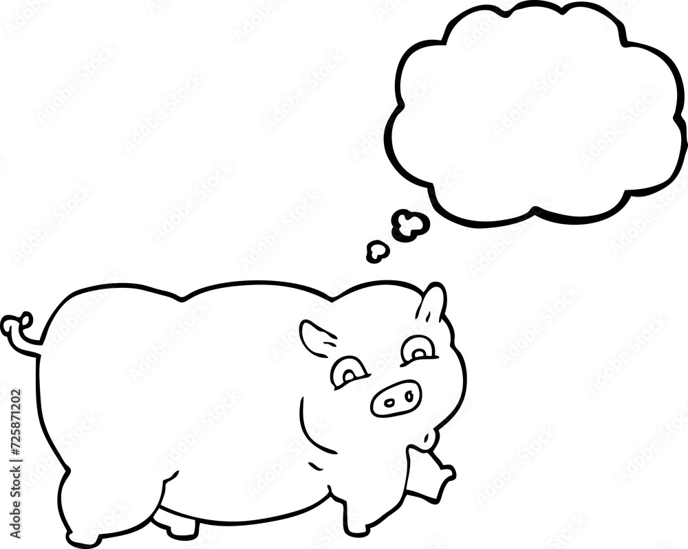 thought bubble cartoon pig thought bubble cartoon pig
