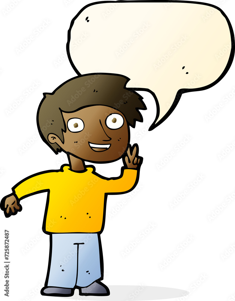 cartoon boy posing for photo with speech bubble cartoon boy posing for photo with speech bubble