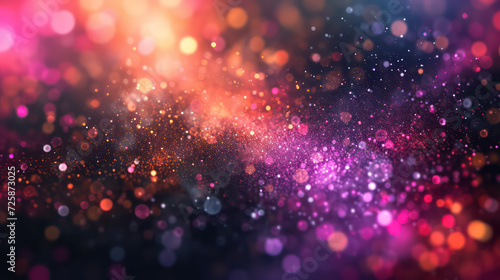 colorful luxury glitter and bokeh particles, colorful bokeh background, holiday festival background