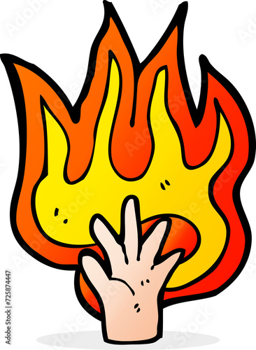 flaming hand symbol