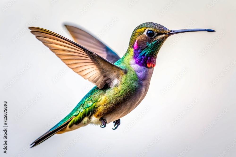 hummingbird in flight, Small colorful bird in flight hummingbird in flight, Small colorful bird in flight