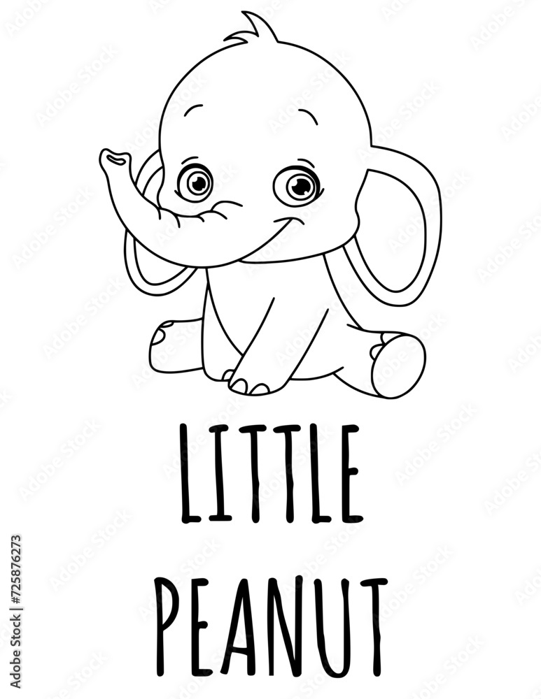 Fototapeta premium Little Peanut SVG Vector for Baby Clothing