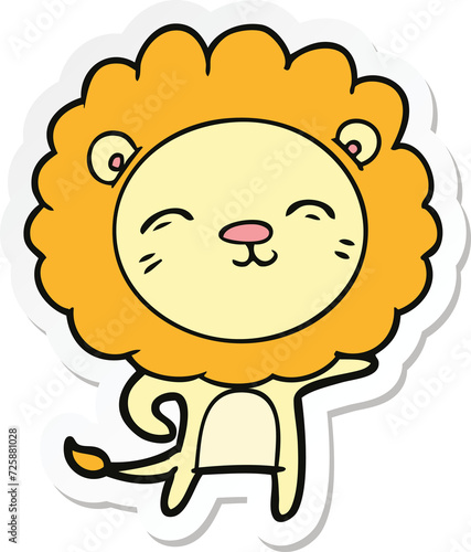 sticker of a cartoon lion photo