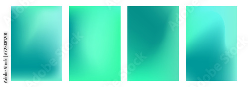 Neon blurred wave.Gradient design with green, mint blue colors.Vector abstract bright green gradient mesh.