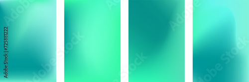 Neon blurred wave.Gradient design with green, mint blue colors.Vector abstract bright green gradient mesh.