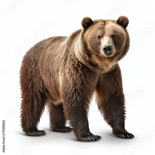 Wallpaper Mural a bear, studio light , isolated on white background Torontodigital.ca