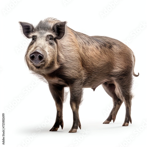a boar, studio light , isolated on white background