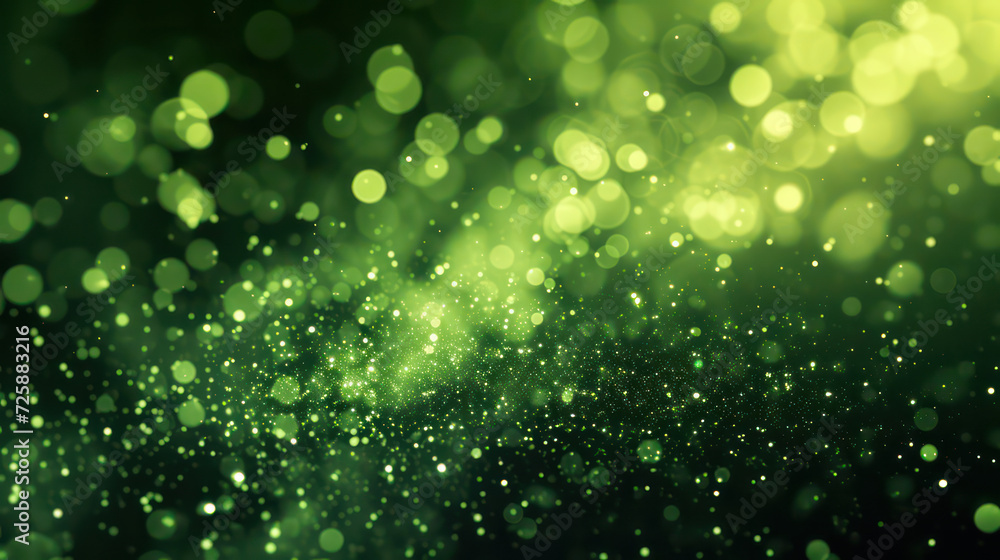 green luxury glitter and bokeh particles, green bokeh background, holiday festival background green luxury glitter and bokeh particles, green bokeh background, holiday festival background