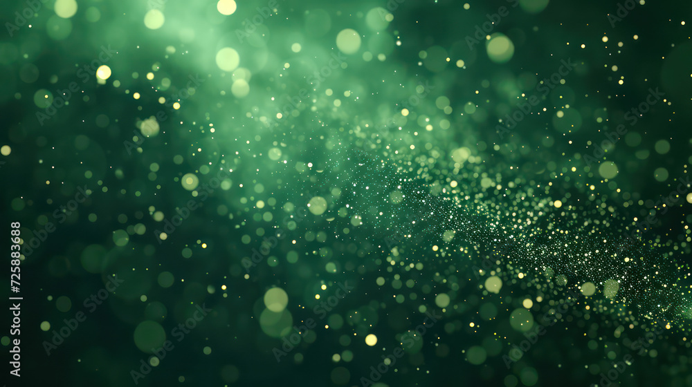 green luxury glitter and bokeh particles, green bokeh background, holiday festival background green luxury glitter and bokeh particles, green bokeh background, holiday festival background
